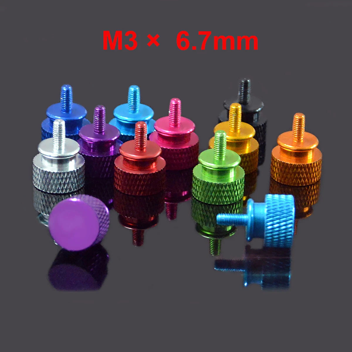 M3 Knurled Thumb Screws – Color Anodized Aluminum Alloy for PC Case Panels