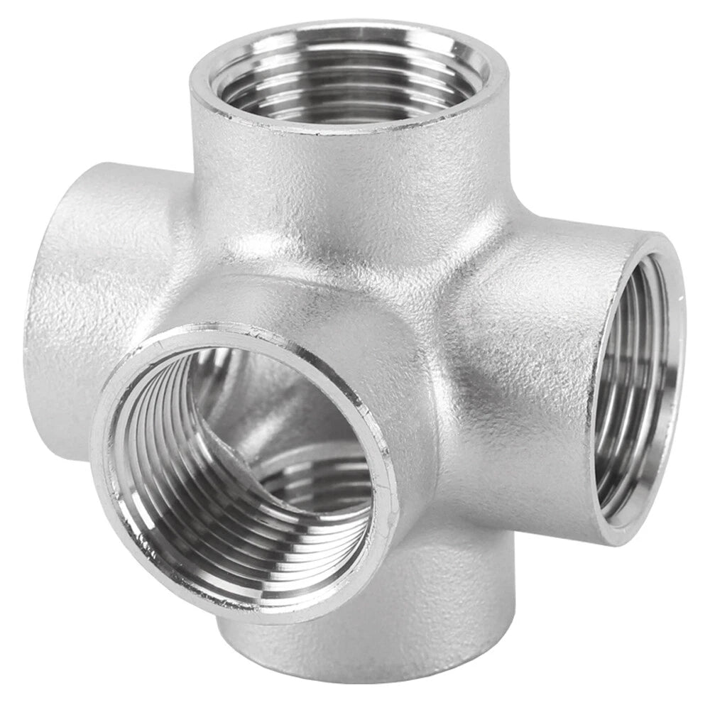 5-Way BSP Female Stainless Steel Pipe Fitting Splitter 1/4" to 2"