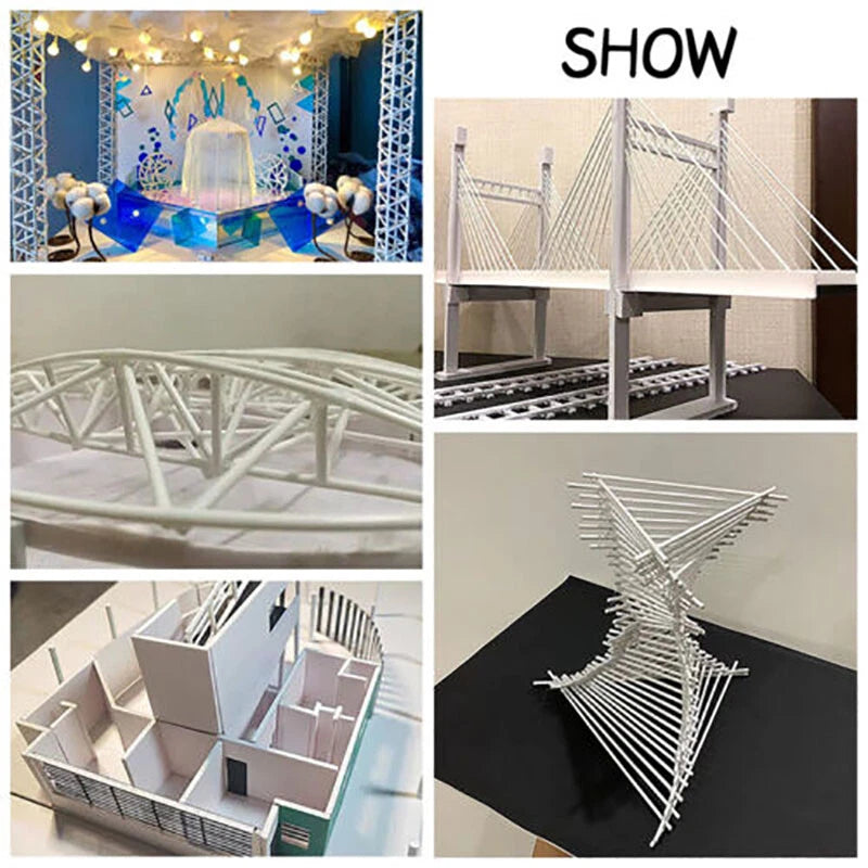 ABS Styrene Plastic Rods, Tubes & Bars for Scale Modeling and DIY Crafts