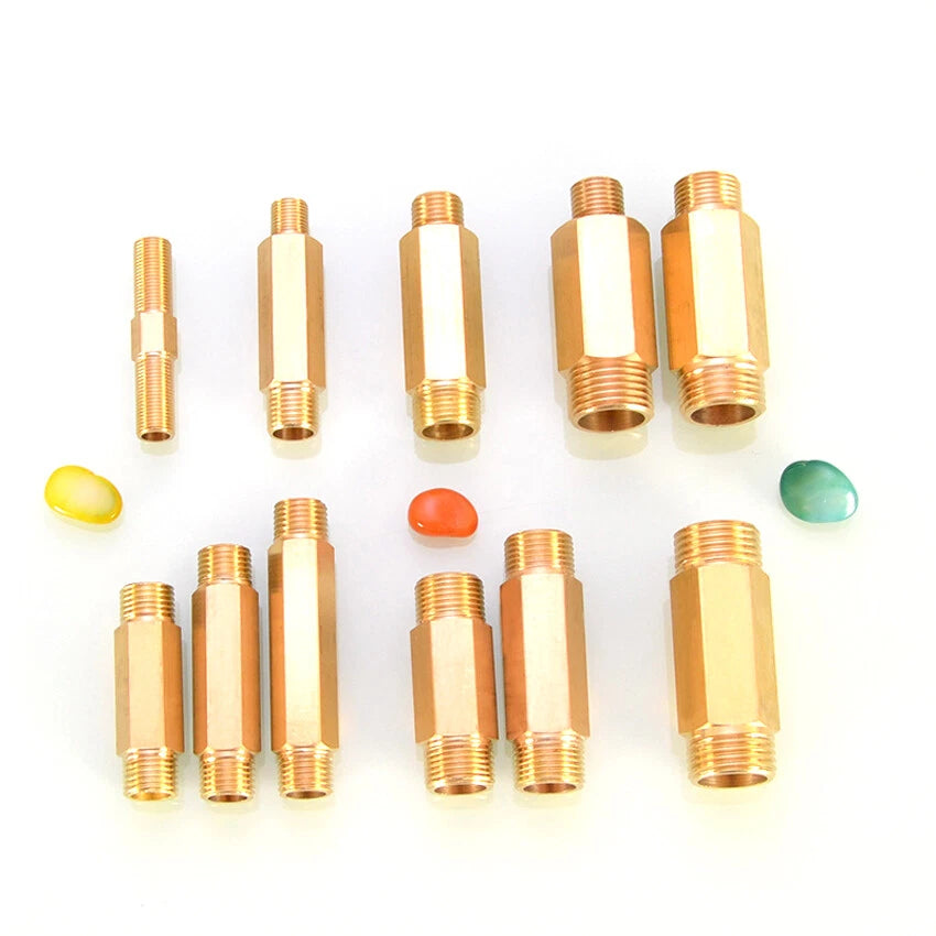 Brass BSP Male Thread Pipe Fitting Connector — 1/8" to 1/2" Joiner Adapter