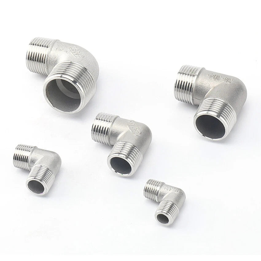 A2 Stainless Steel BSP Male Elbow Pipe Fitting — 1/4" to 2" Equal & Reducing