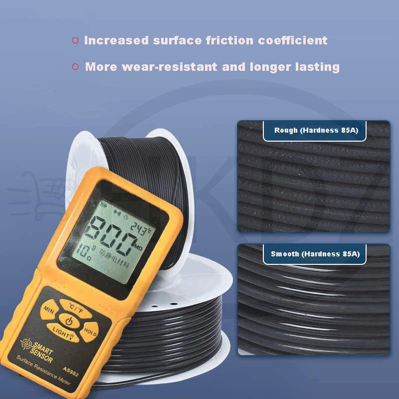 Polyurethane Round Drive Belt — PU Solid Round Belting, 2mm–12mm Diameter, Smooth & Rough