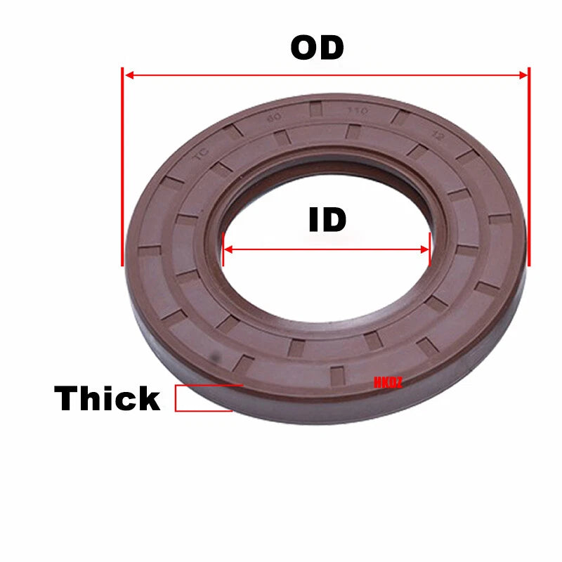 FKM TC Oil Seals Metric Size — Fluorine Rubber Rotary Shaft Seal, ID 80–190mm