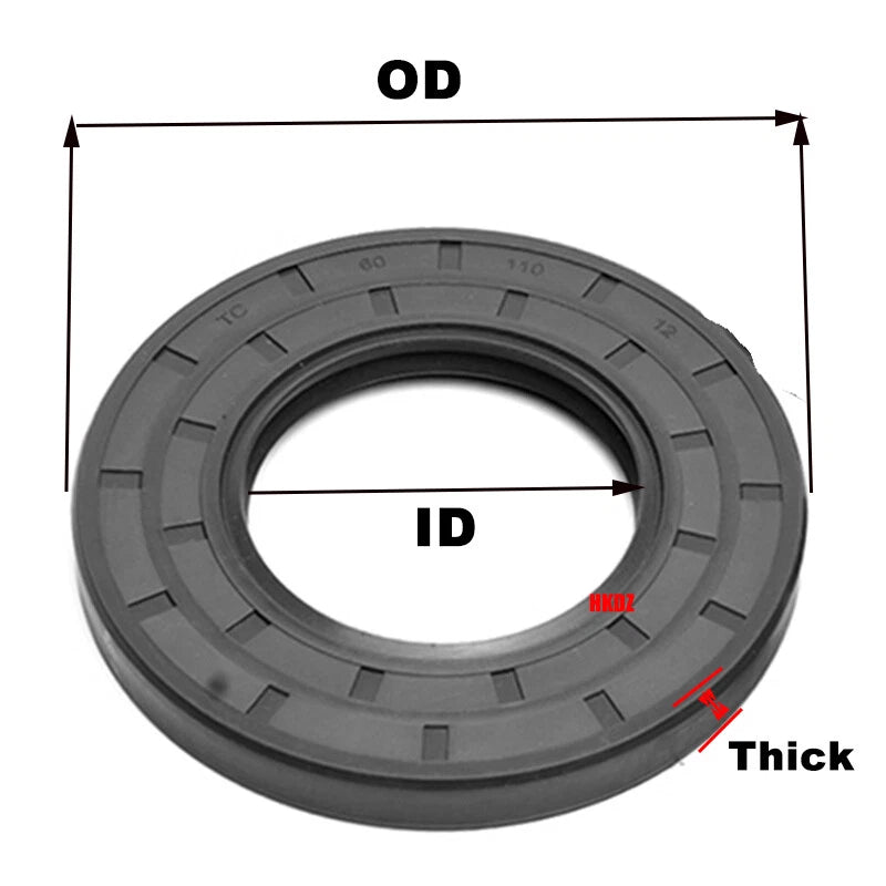 NBR Rotary Shaft Oil Seals — Metric TC Skeleton Nitrile Sealing Lip (34–420mm ID)