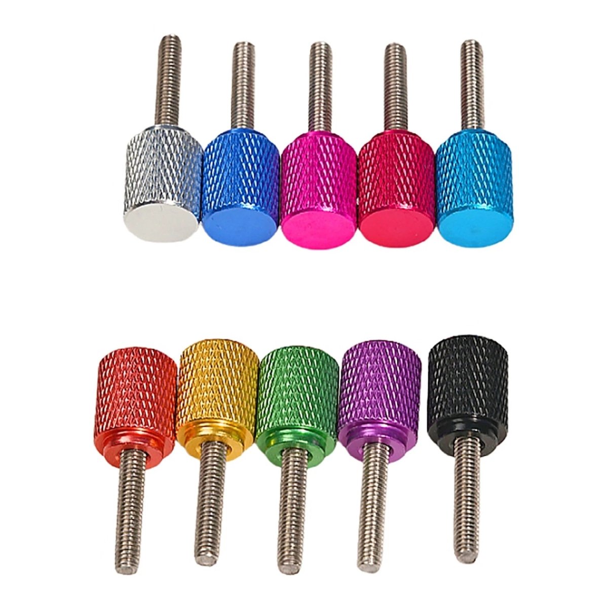 M3 Knurled Thumb Screws – Colored Anodized Aluminum, 6mm to 100mm, 10 Colors - HomeDIYer