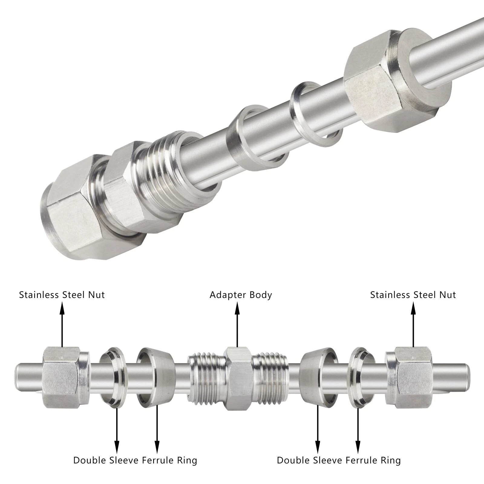 304 Stainless Steel Compression Reducing Connector | A2 Push-Fit Tube Reducer
