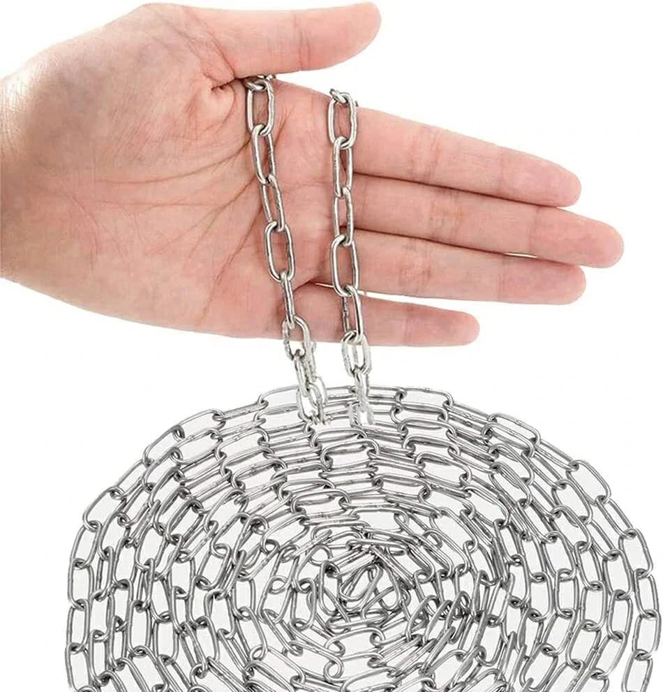 A2 Stainless Steel Chain Heavy Duty Lifting Long/Short Durable Security Links - HomeDIYer