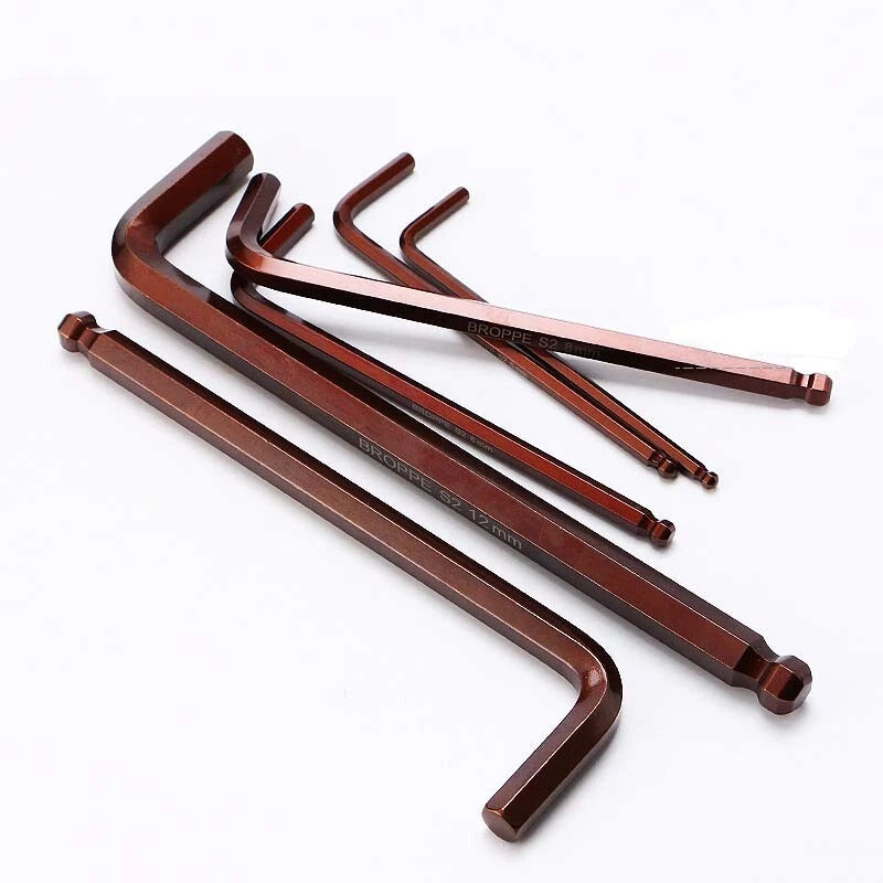 Alloy Steel Long Arm Allen Key Ball Point End Hex Wrench L Shape 1.5-19mm Metric