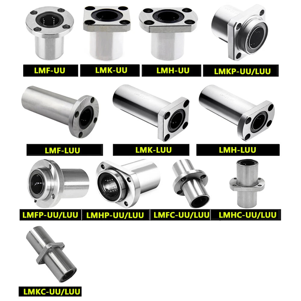 Linear Ball Bearings Bushing with Flange LMF/LMK/LMH 6UU-80UU for 3D Printer CNC