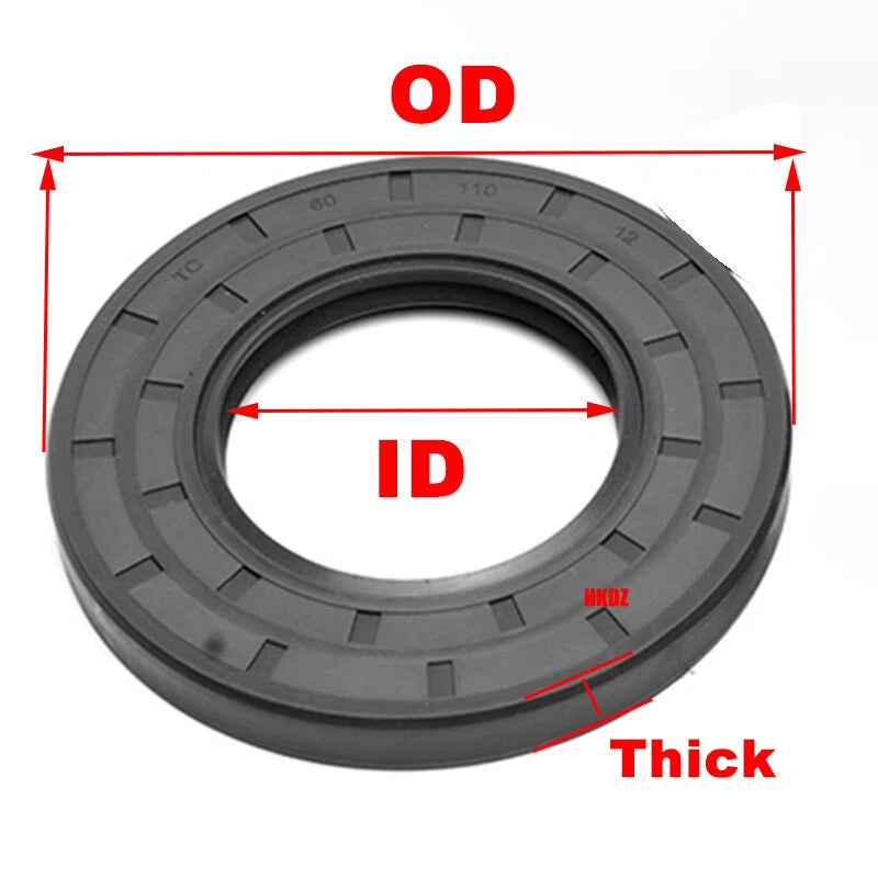 NBR TC Simmerring Oil Seal Nitrile Rubber Rotary Shaft Seals Metric ID 55~155mm
