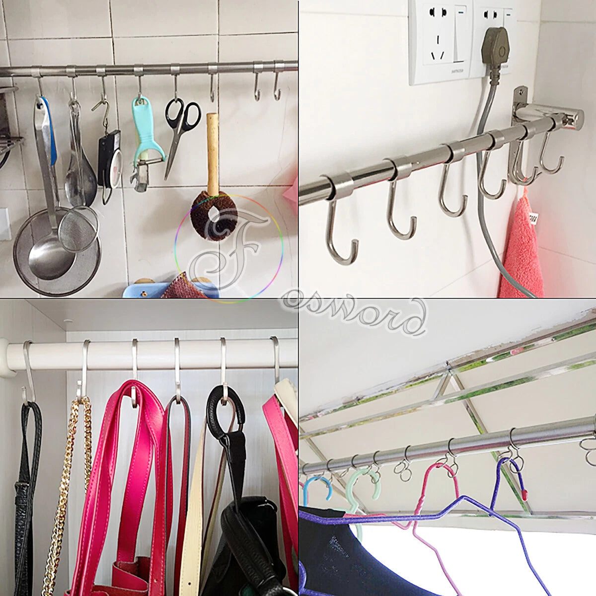 Quality S Hooks Stainless Steel/Alloy Kitchen Bathroom Meat Pan Hook Hanger Hang