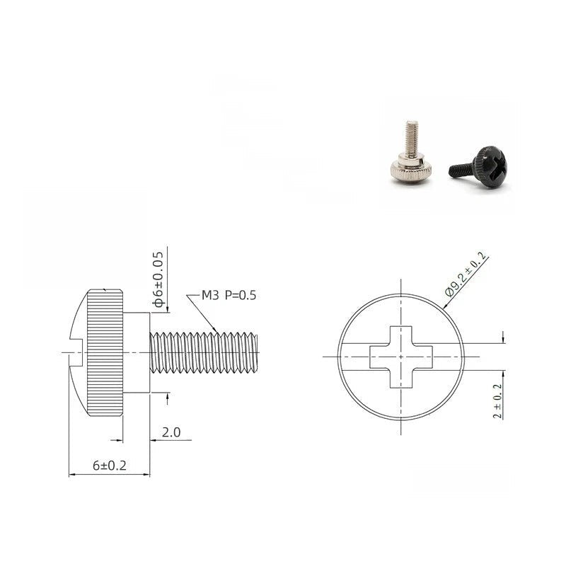 M3 Knurled Thumb Screws Step Hand Grip Knob Bolts — Carbon Steel, Nickel or Black Zinc - HomeDIYer