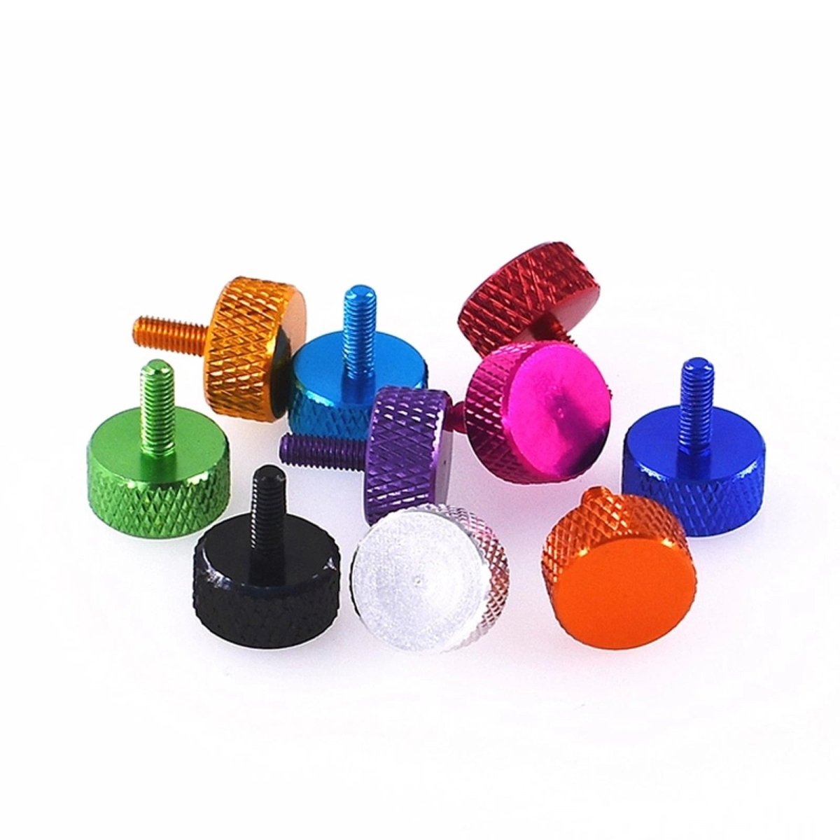 M3 Aluminum Knurled Thumb Screws | 10 Colors | 6mm 8mm 10mm | Hand Tighten Grip Knob Bolts - HomeDIYer