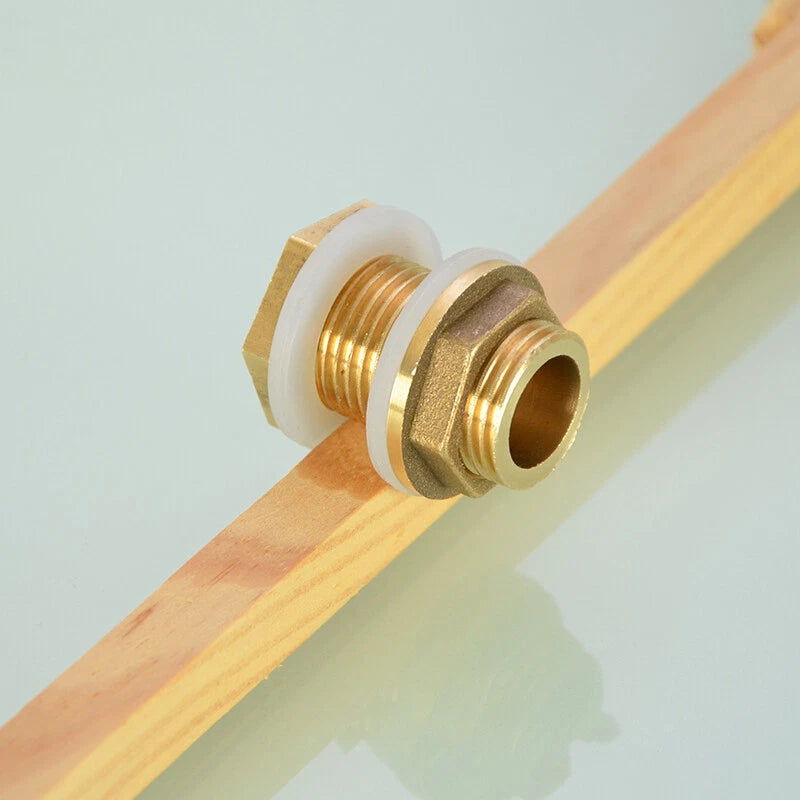 Brass Bulkhead Fitting — Tank Outlet Connector for Water Butts & Barrels | 1/2", 3/4", 1"