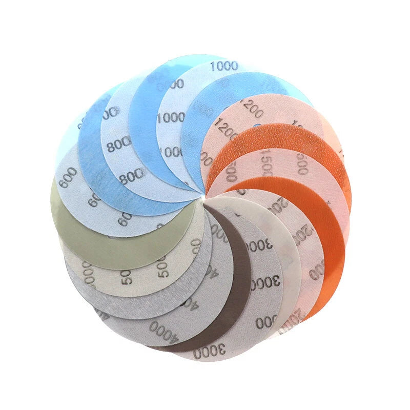 125mm 8 Hole Wet & Dry Sanding Disc 5 inch 600-5000 Grit for Car Sandpaper Pads