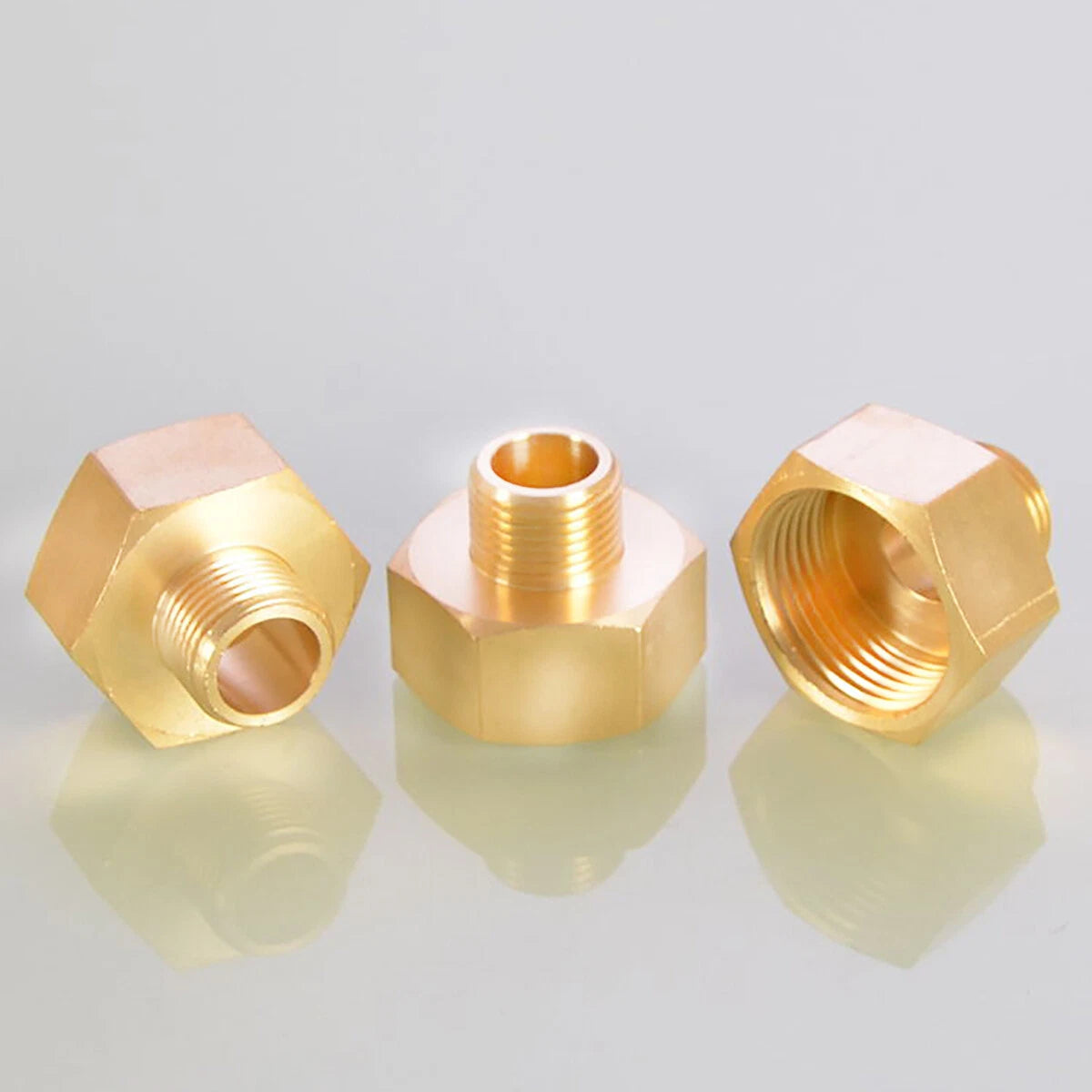 Brass BSP Reducing Nipple Connector — Male to Female Pipe Fitting Adapter (1/8" to 1")