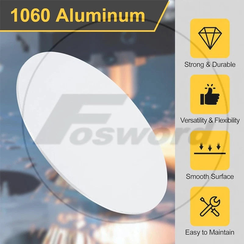 Aluminum Sheet Plate Round Blank Discs Thick 0.5mm -10mm Diameter Ø50mm - Ø300mm