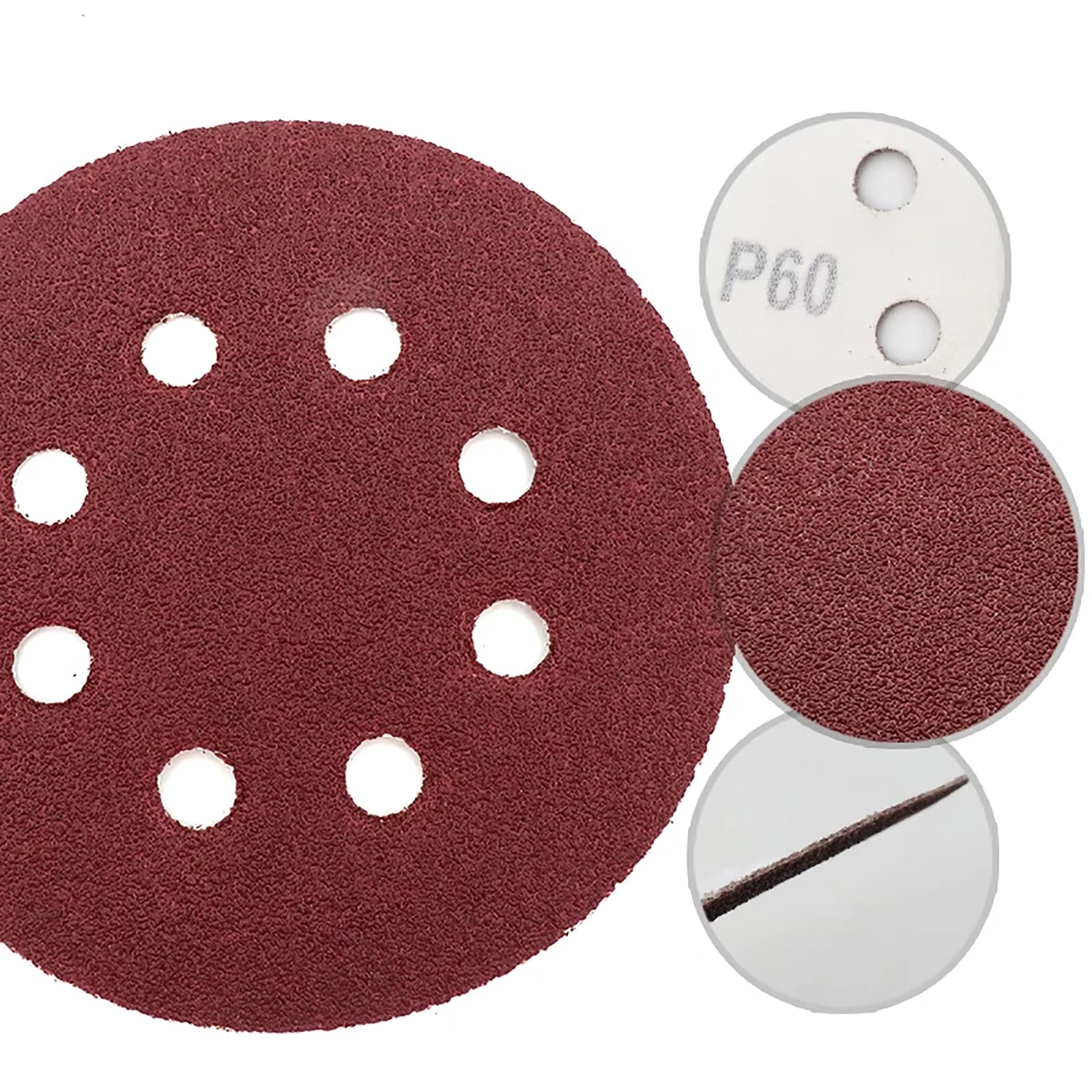 5"/9" Sanding Discs 40-2000 Grit Hook Loop 8 Hole Orbital Sander Paper Sandpaper