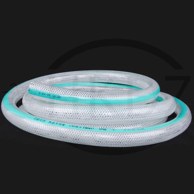 Clear Flexible PVC Hose — Fibre Reinforced Braided, Food Grade Water Oil Tube