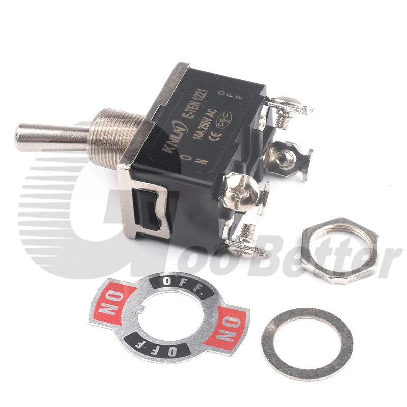 Heavy Duty Toggle Switch On-Off / On-Off-On — SPST/SPDT 2/3 Position, 2/4/6 Pin, 5A 250VAC