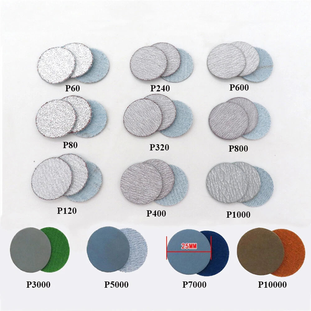 1'' 25mm Sanding Disc Hook And Loop Sandpaper Grit 80 - 10000 Or Backing Pad