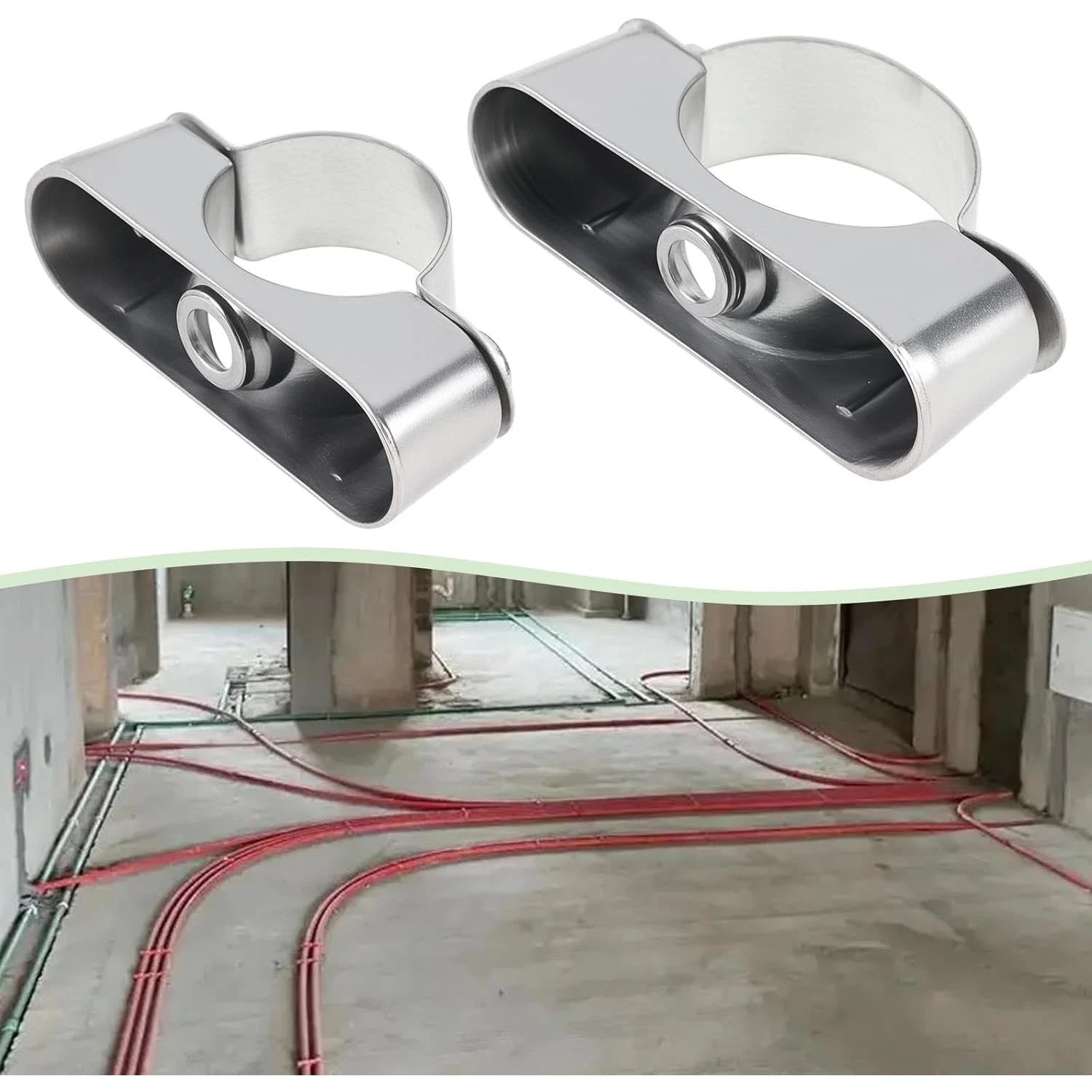Stainless Steel Pipe Clamp Mount Support Brackets — Wall Fixing Base Fittings