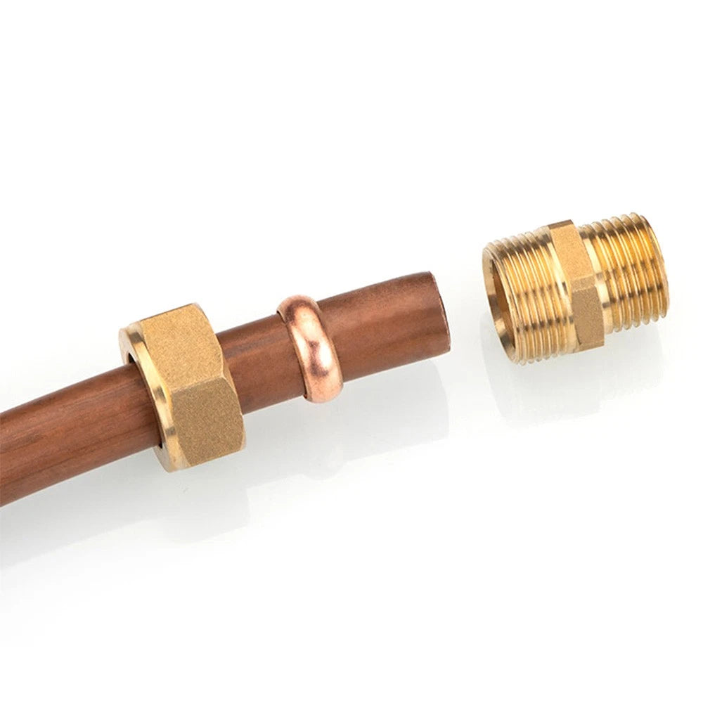 Brass Compression Ferrule Fittings with Male Thread for Copper Tube