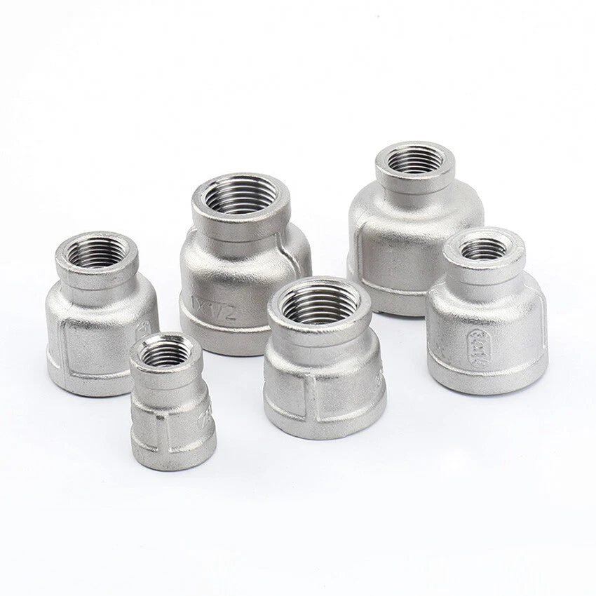 BSP Female Pipe Fittings Reducer Adapter, 304 Stainless Steel, 3/8" to 2"