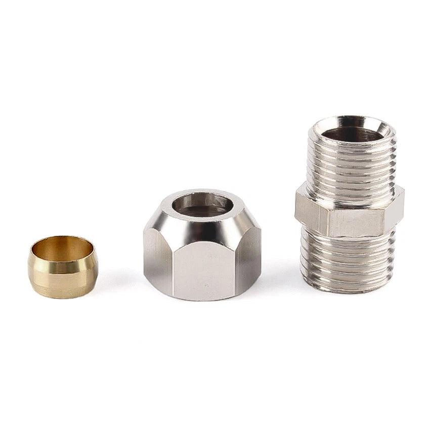 Brass Male Compression Fittings – BSP Hydraulic Adaptor, 1/8" to 1/2" Bore (PC4–PC16)