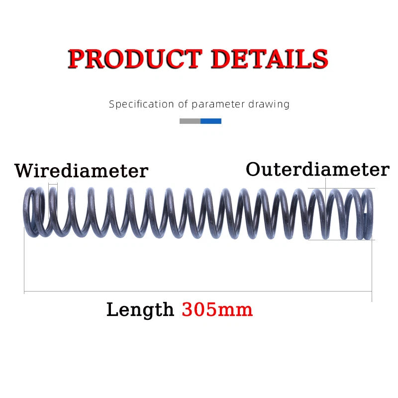 305mm Long Compression Spring Steel-Stainless Steel Pressure-Coil Springs