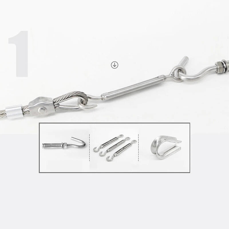 Wire Rope Cable Rigging Accessories Turnbuckle Sleeves Pulley Clip Clamp Link