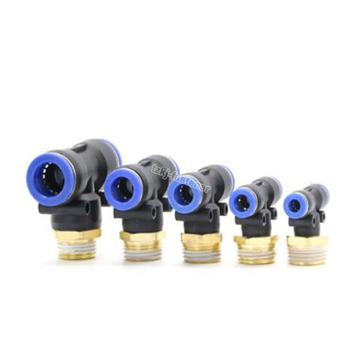 Pneumatic Tee "T" Connector BSP Male Thread 4mm-16mm Hose Tube Push-In Fittings