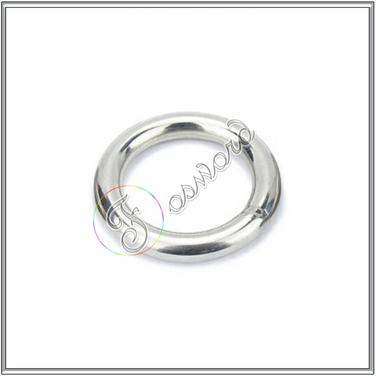 A2 Stainless Steel Metal O Ring Seamless Solid Circle Wire-φ 3 4 5 6 8 10mm 304