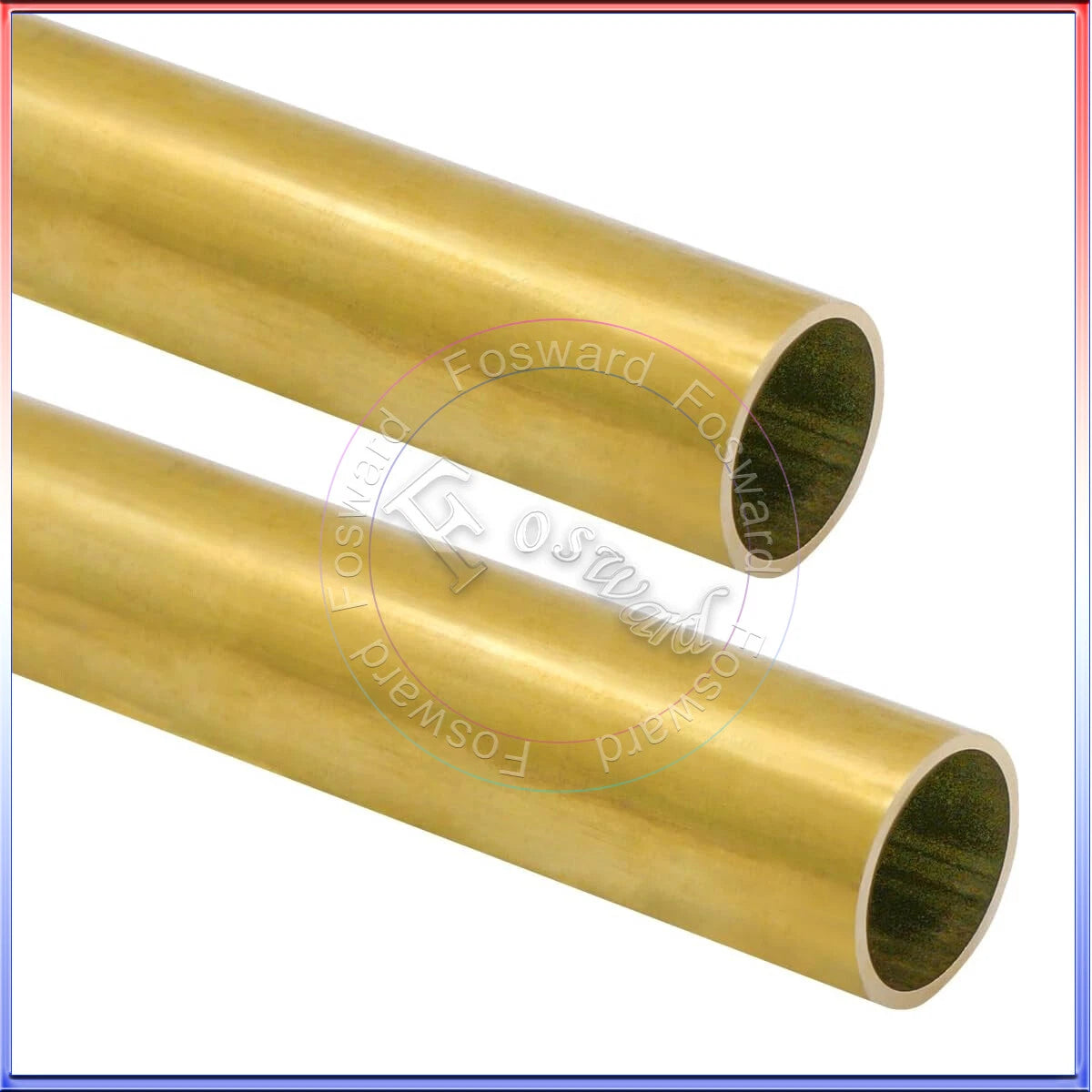 Brass Round Tube — OD 15–80mm, Wall 1–5mm, 300mm Length