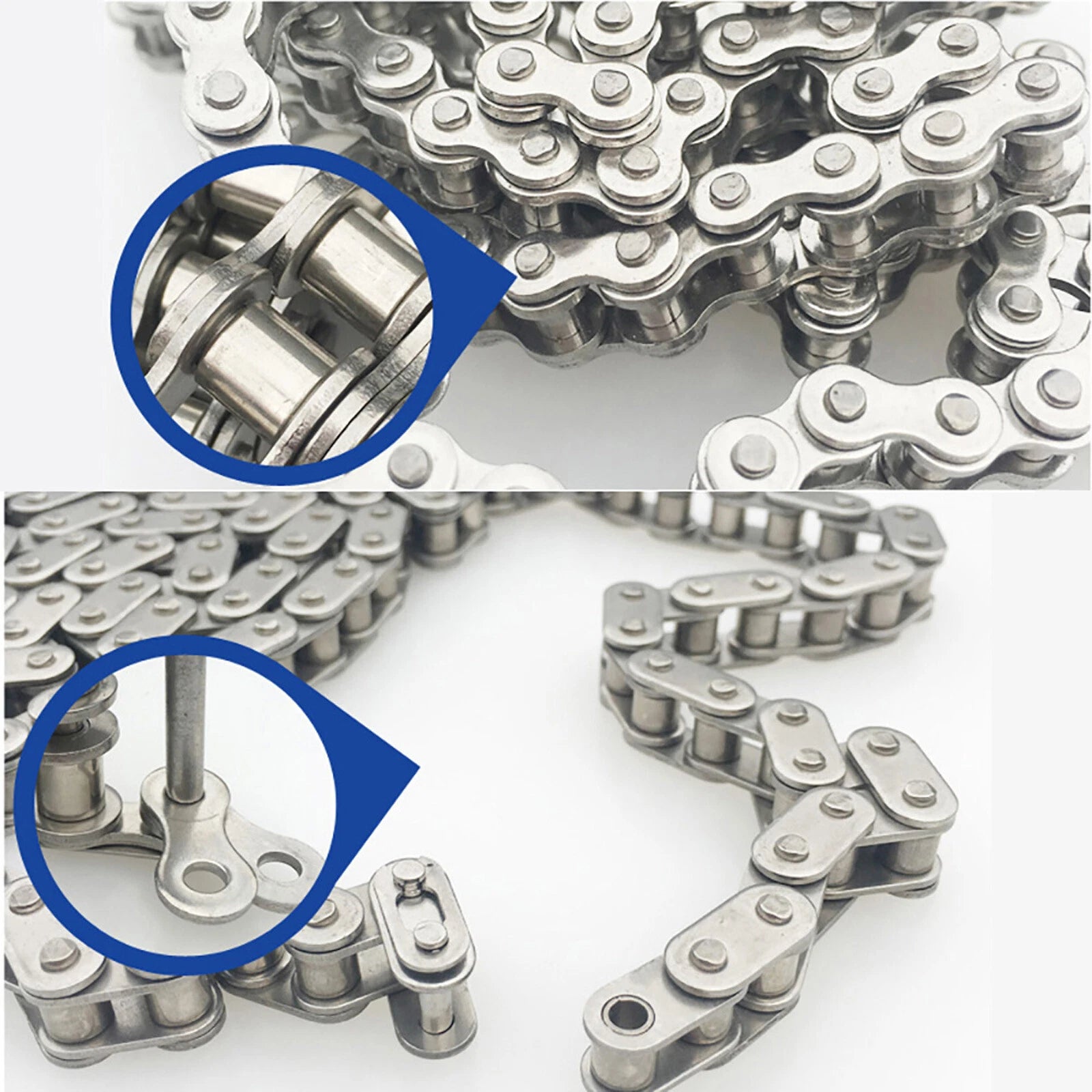 304/201 Stainless Steel Simplex Roller Chain Standard Quality 1M/1.524M All Size