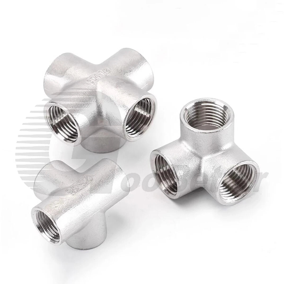 Stainless Steel 3/4/5-Way BSP Female Pipe Fitting Splitter — 304 SS, 1/4" to 2"