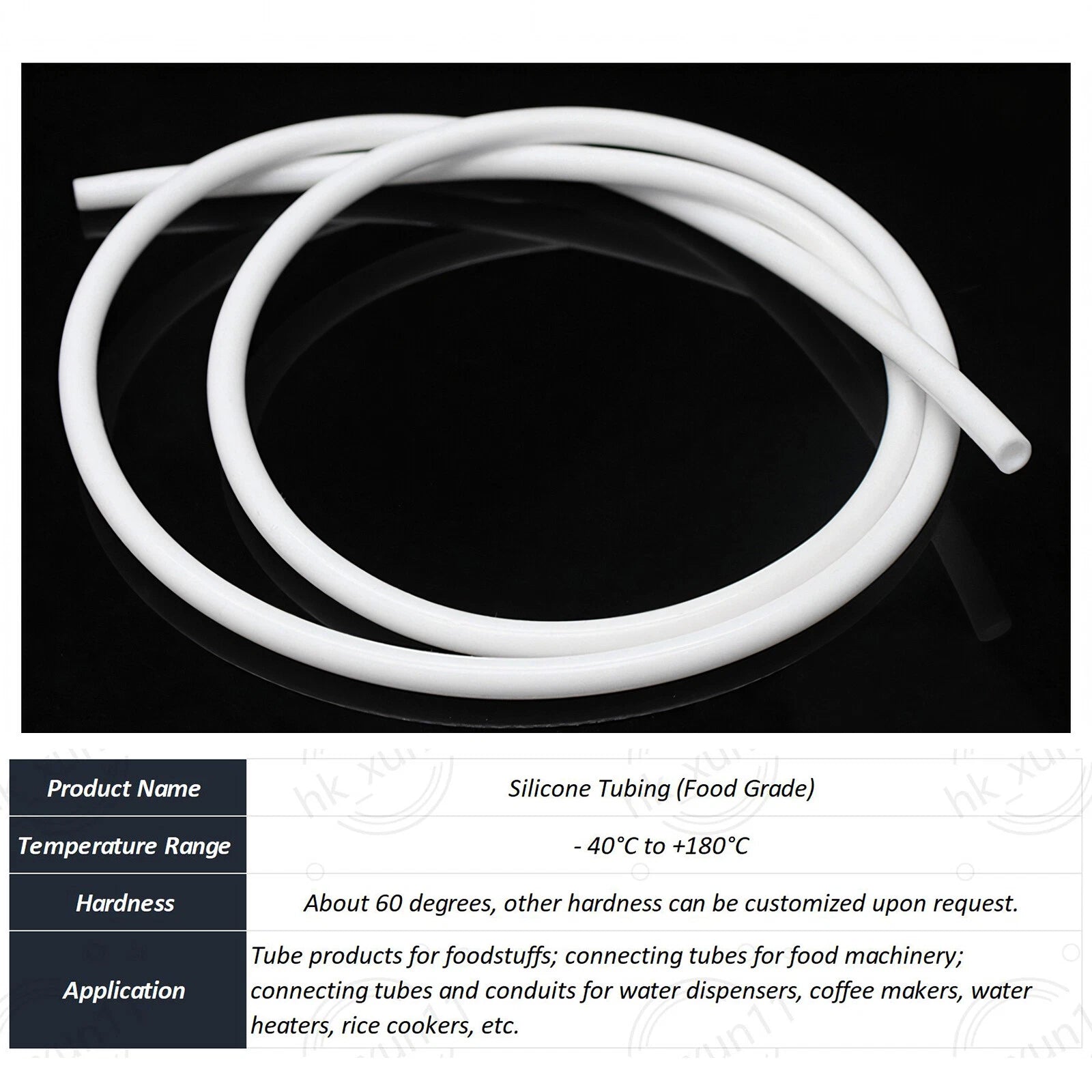 Food Grade White Silicone Tube Hose Pipe – Soft Flexible Rubber, ID 1–25mm