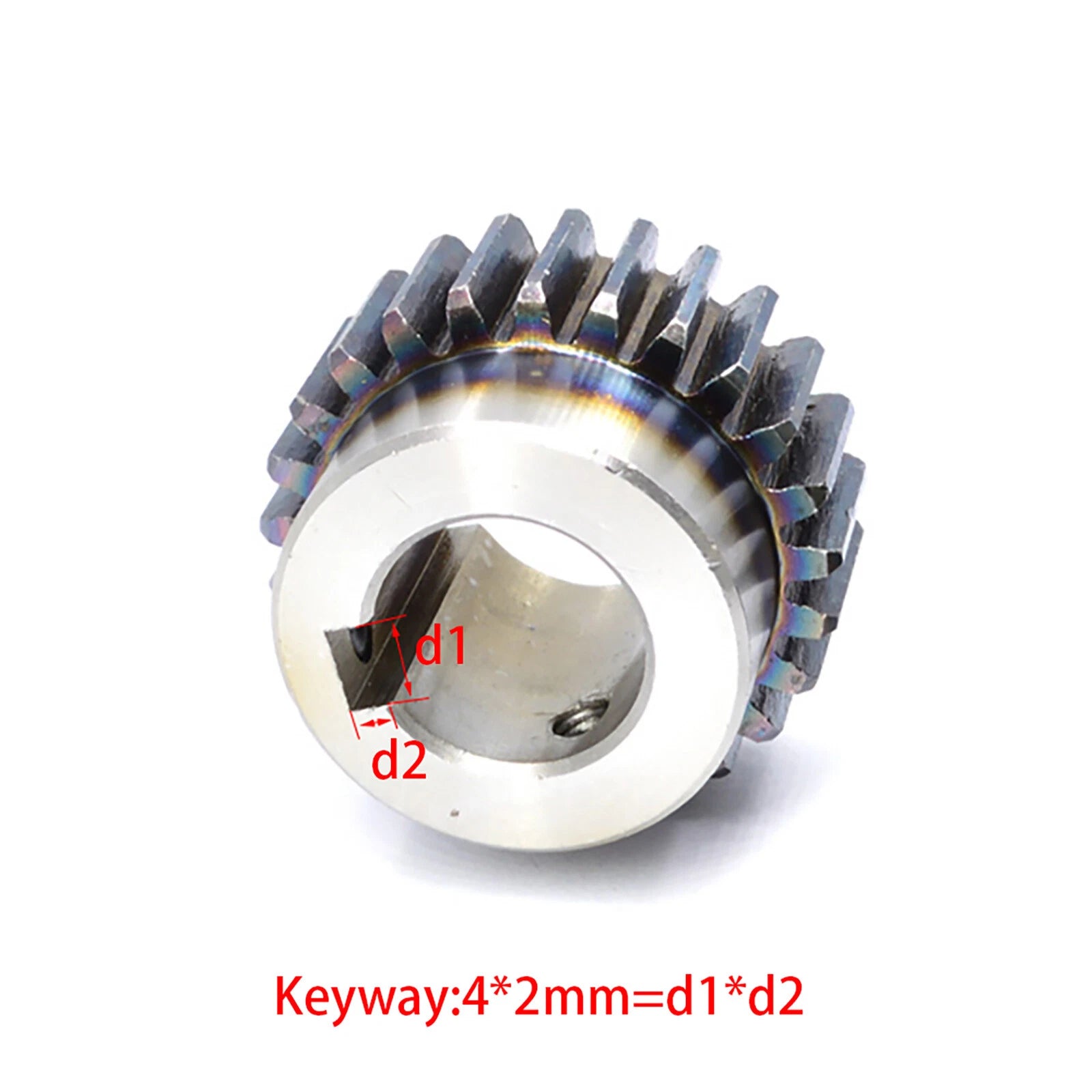 2 Mod 12-40Tooth Spur Gears pitch 6.28mm 45# Steel With Keyway Pinion Motor Gear