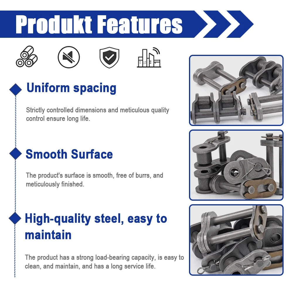 04C to 06C Transmission Drive Chain and Roller Chain Connector Full/Half Buckle