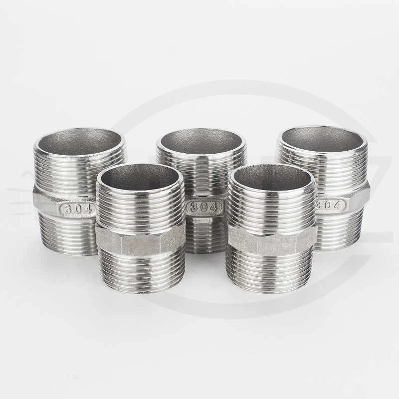 BSP Male to Male Stainless Steel Hexagon Nipple Pipe Fittings | 201 / 304 / 316 | 1/8" to 4"