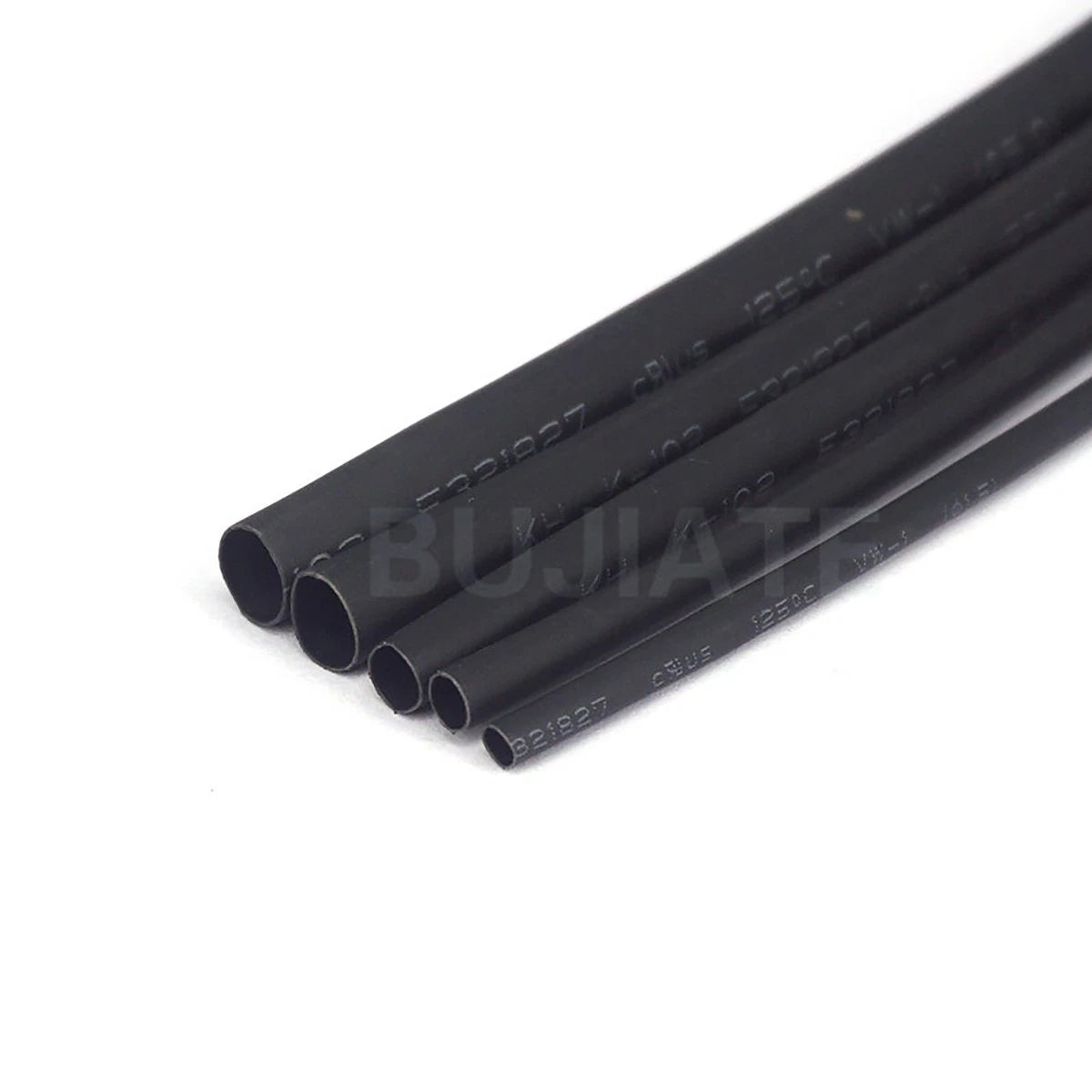 Black Flame Retardant Heat Shrink Tubing — 1.5mm to 5mm, 5M Roll