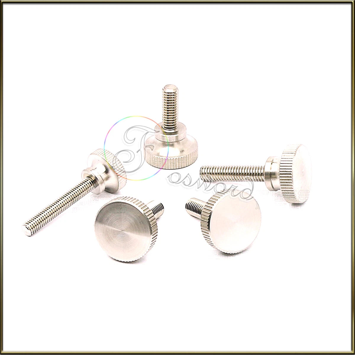 KNURLED THUMB SCREW STAINLESS STEEL FLAT HEAD GRIP KNOB SCREWS Ø 2.5 3 4 5 6 MM