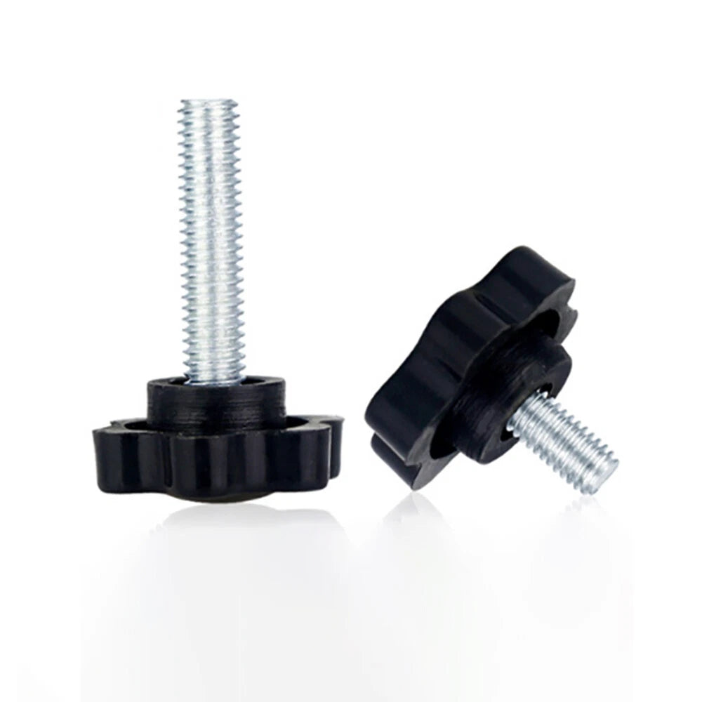 M8 M10 Thumb Screws Hand Knob Grip Bolts Black Plastic Hexalobular Star Head