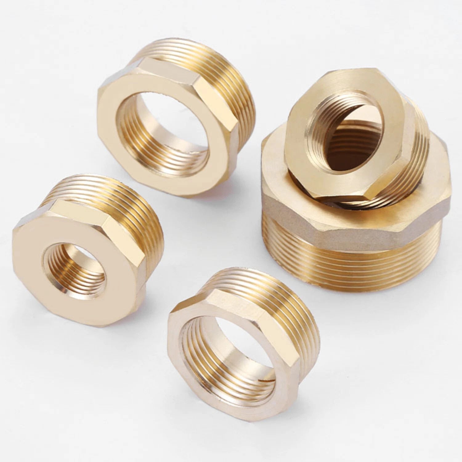 BSP Brass Reducing Hexagon Bush — Male to Female Thread Pipe Fittings