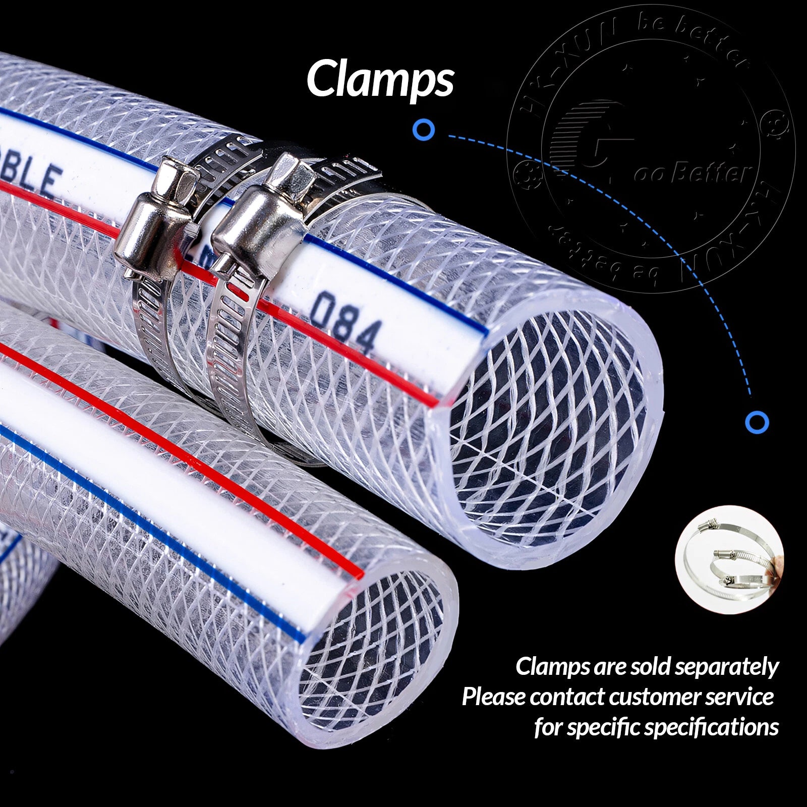 PVC Flexible Braided Tubing — Fish Pond, Hydroponics & Garden Water Hose