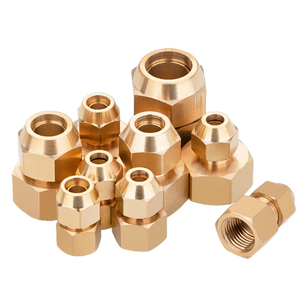 Brass Compression Straight Coupling Connector – Flared Fittings for Copper Pipe