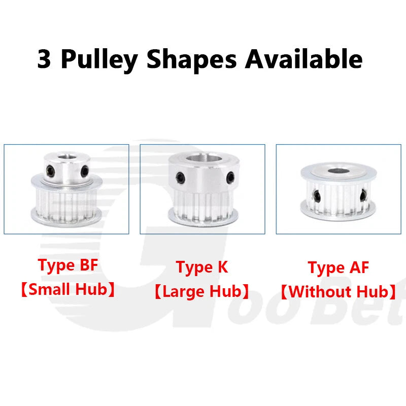 XL 10mm Timing Belt Drive Pulley Aluminium 10 - 40 Tooth 4-25mm Bore Extra Light