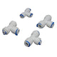 PE Tee Push-in Fitting T Connector for Water Purifier Tubing 1/4" 3/8"