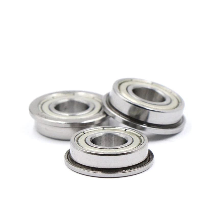 10pcs Miniature Flange Deep Groove Ball Bearings Various Sizes Bearing Steel