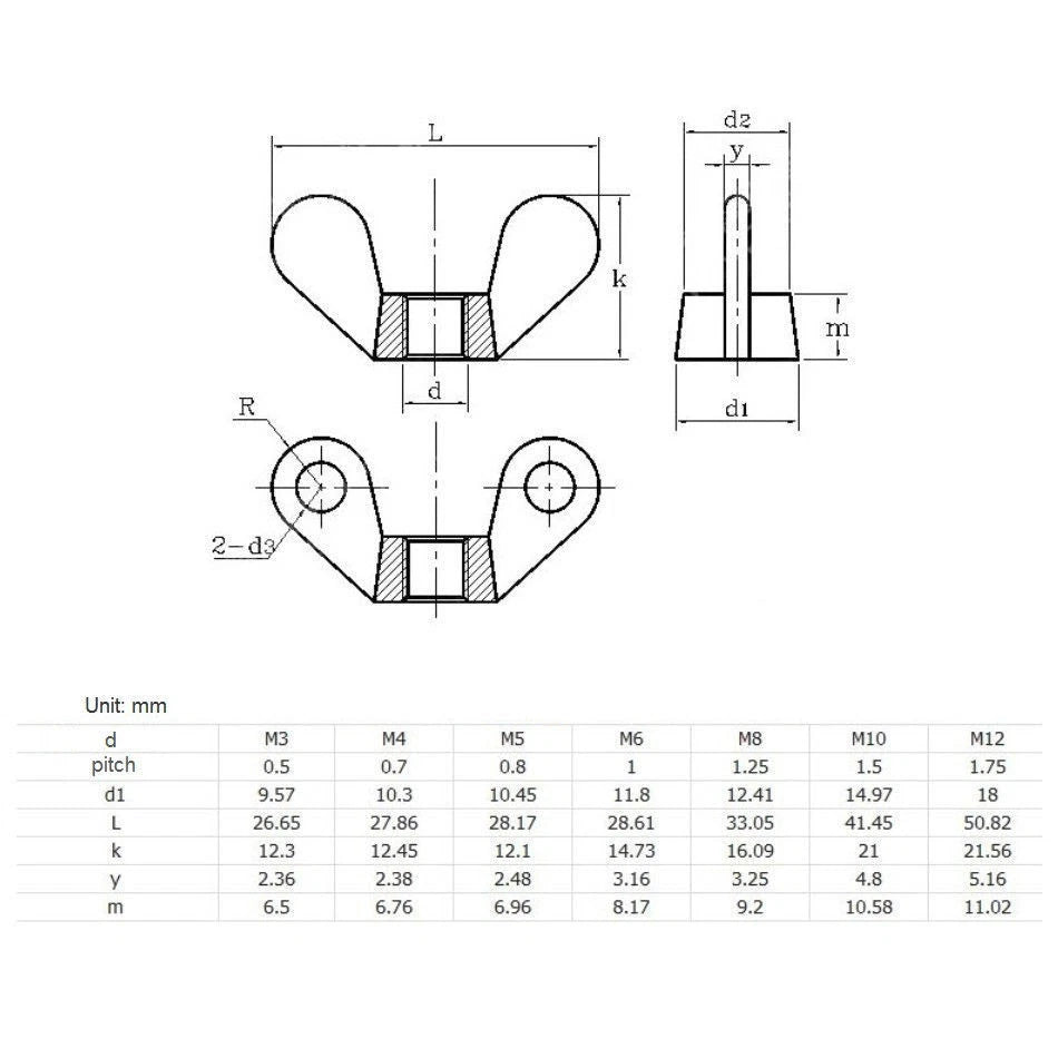 M3-M12 SOLID BRASS BUTTERFLY WING NUTS TO FIT METRIC COARSE BOLTS/SCREWS